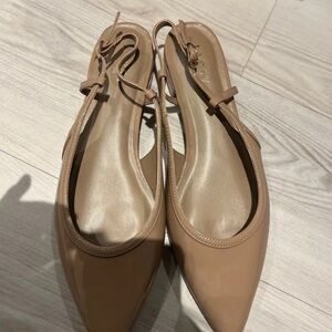 Lipsy Nude Pointed Slingback Flats